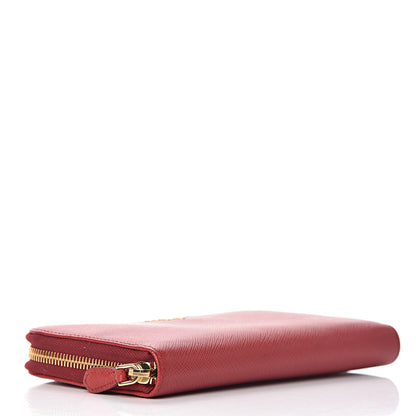 Prada Saffiano Zip Around Wallet Fuoco 4 of 6