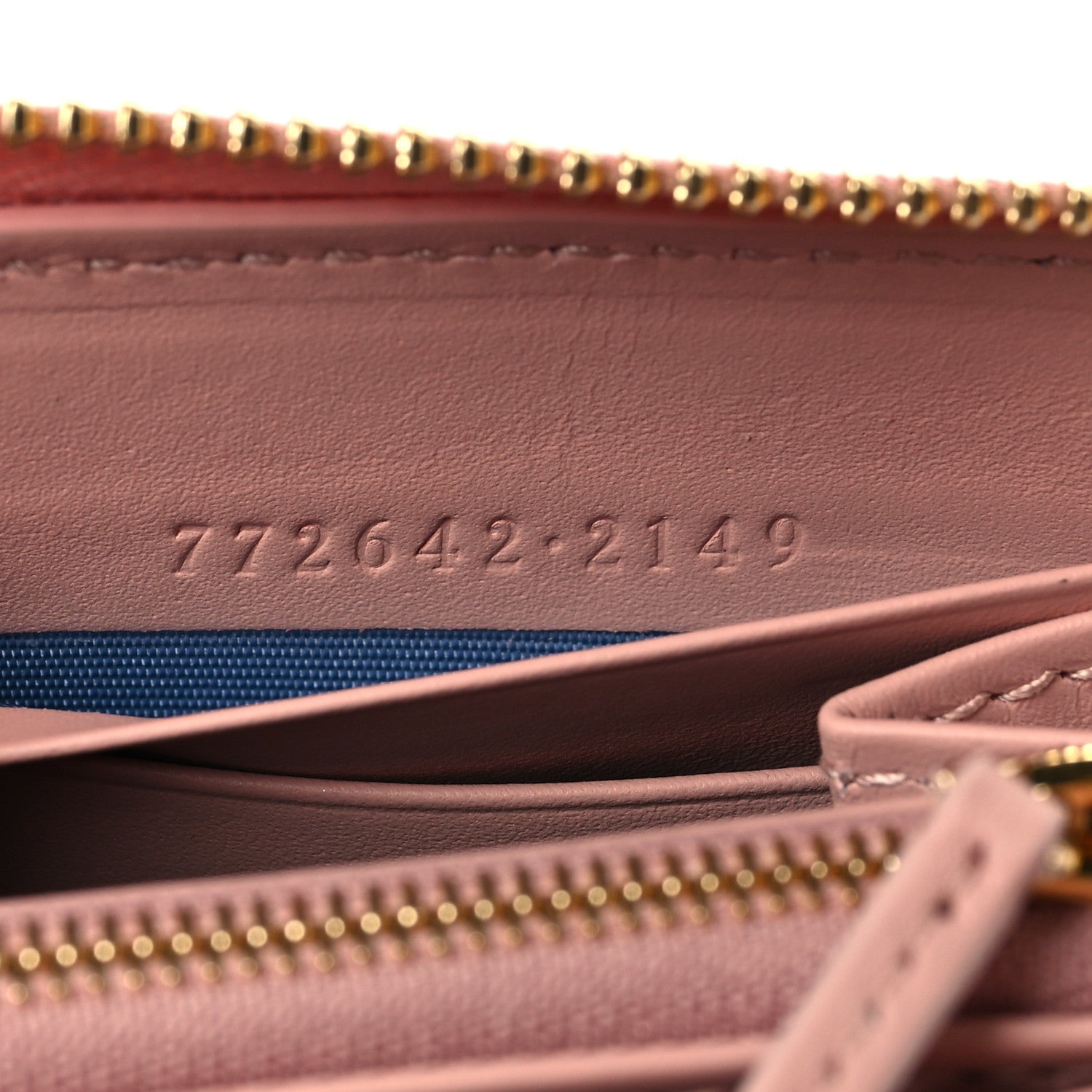 Gucci Snakeskin Zip Around Wallet Pink 7 of 8