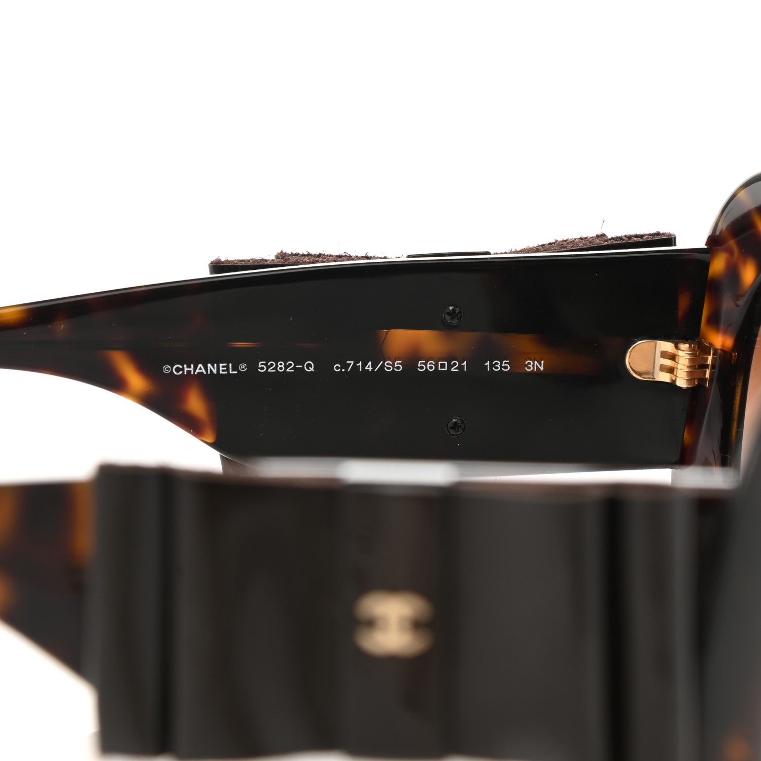 Chanel Acetate Patent CC Bow Sunglasses 5282-Q Tortoise 6 of 10