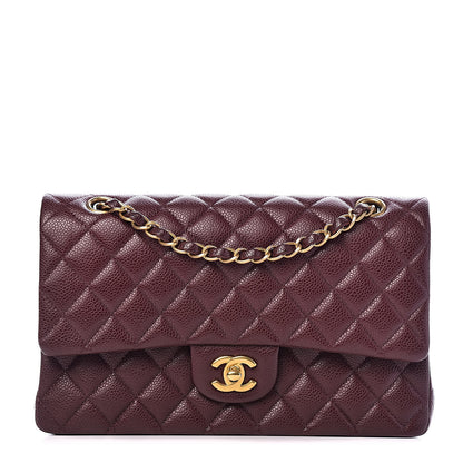 Chanel Caviar Quilted Medium Double Flap Dark Red 1 of 12