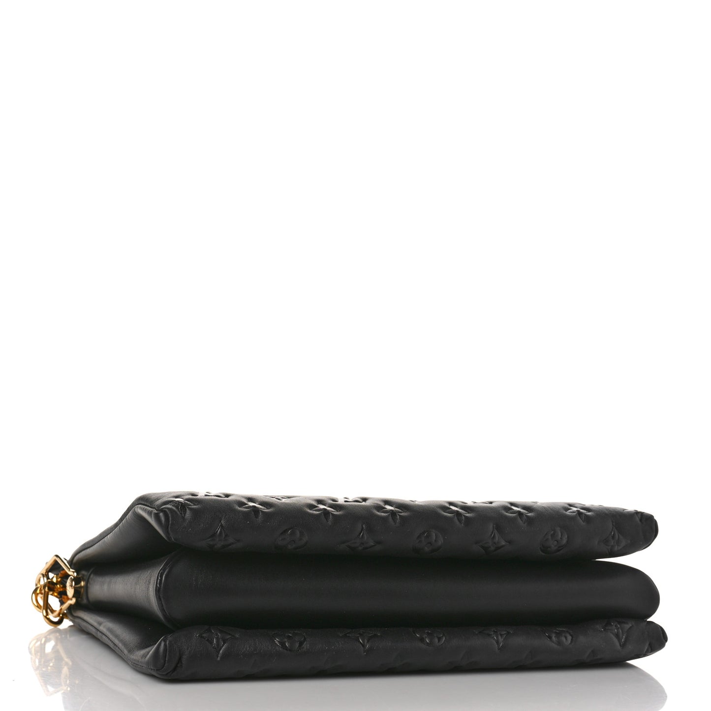 Lambskin Embossed Monogram Coussin MM Black