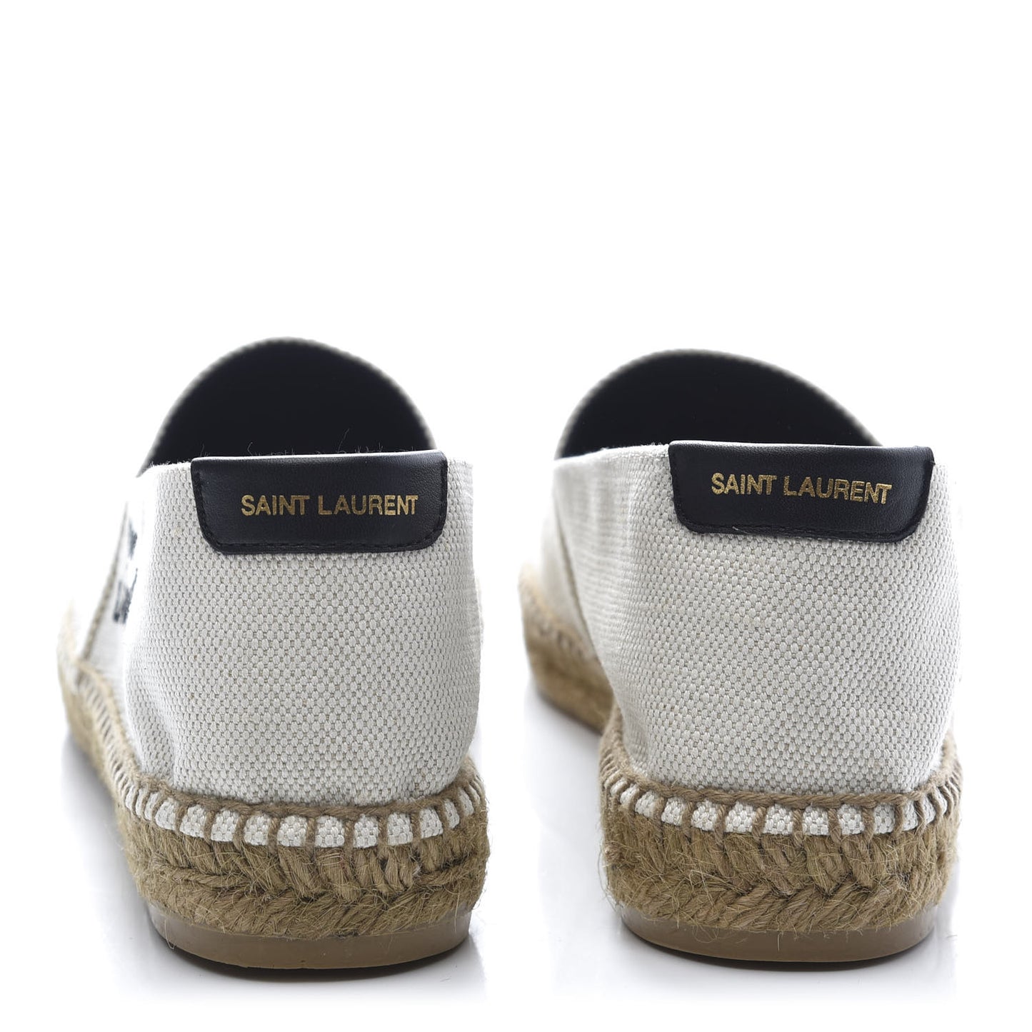 Canvas Nappa Elba Light Logo Embroidered Espadrilles 37 Panna