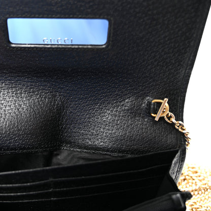 Gucci Dollar Calfskin Web Ophidia Wallet On Chain Black 7 of 10