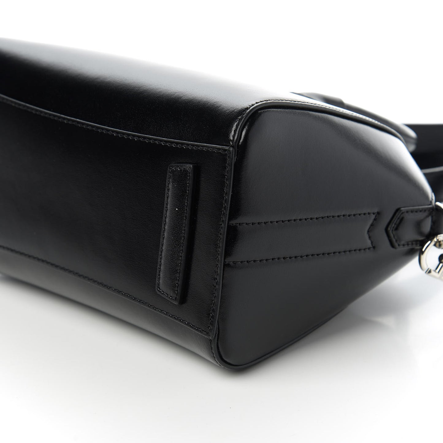 Shiny Lord Calfskin Mini Antigona Black