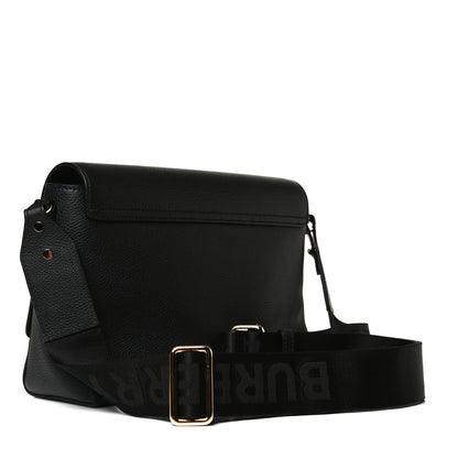 Burberry Grainy Calfskin Vintage Check Note Crossbody Bag Black 3 of 10