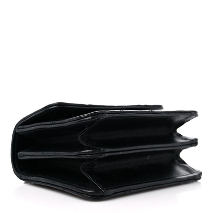 Chanel Lambskin Quilted Chain Top Handle Clutch With Chain Black 4 of 12