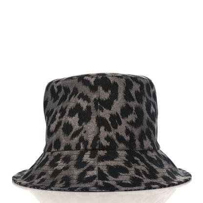 Christian Dior Oblique Reversible Leopard Bucket Hat 57 Grey 2 of 10