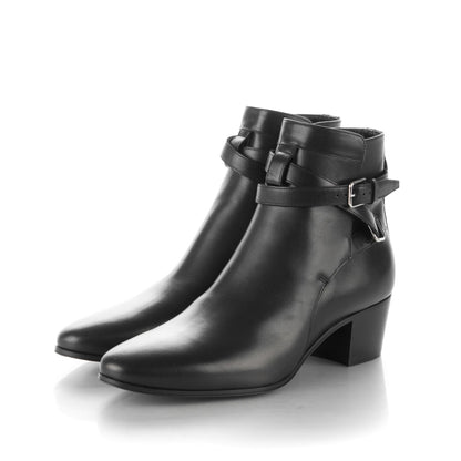 Saint Laurent Smooth Jodhpur Calfskin Blake Ankle Boots 37.5 Black 3 of 7