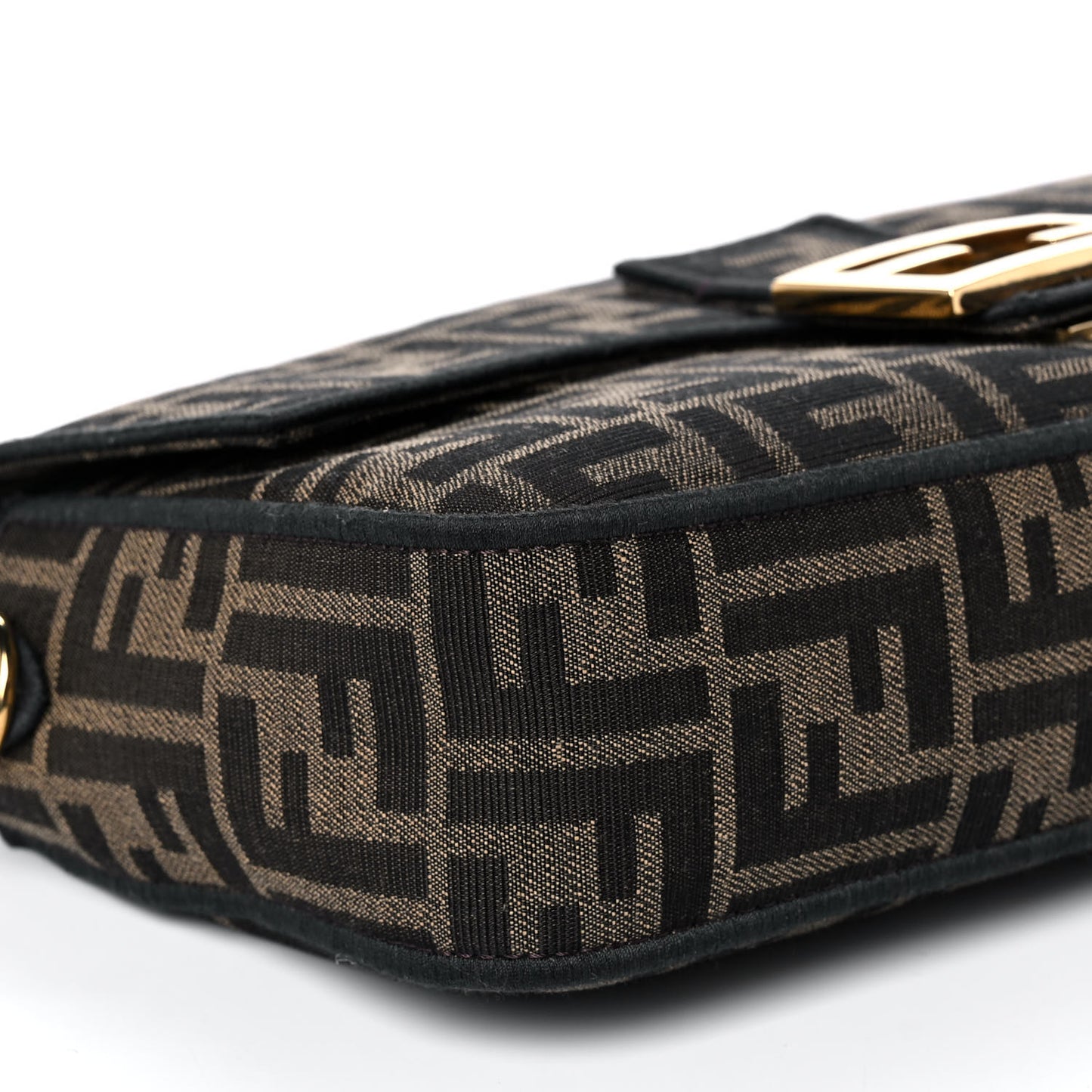 Fabric Jacquard FF 1974 Medium Baguette Tobacco Moro Black