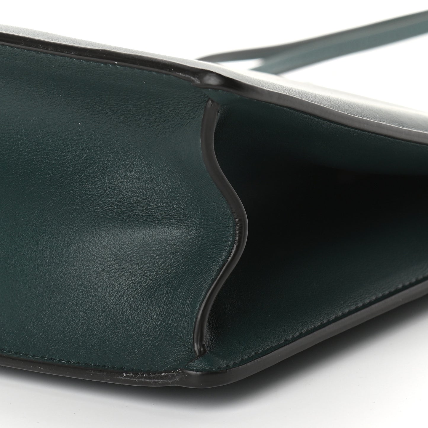 Smooth Calfskin Medium Clasp Shoulder Bag Forest