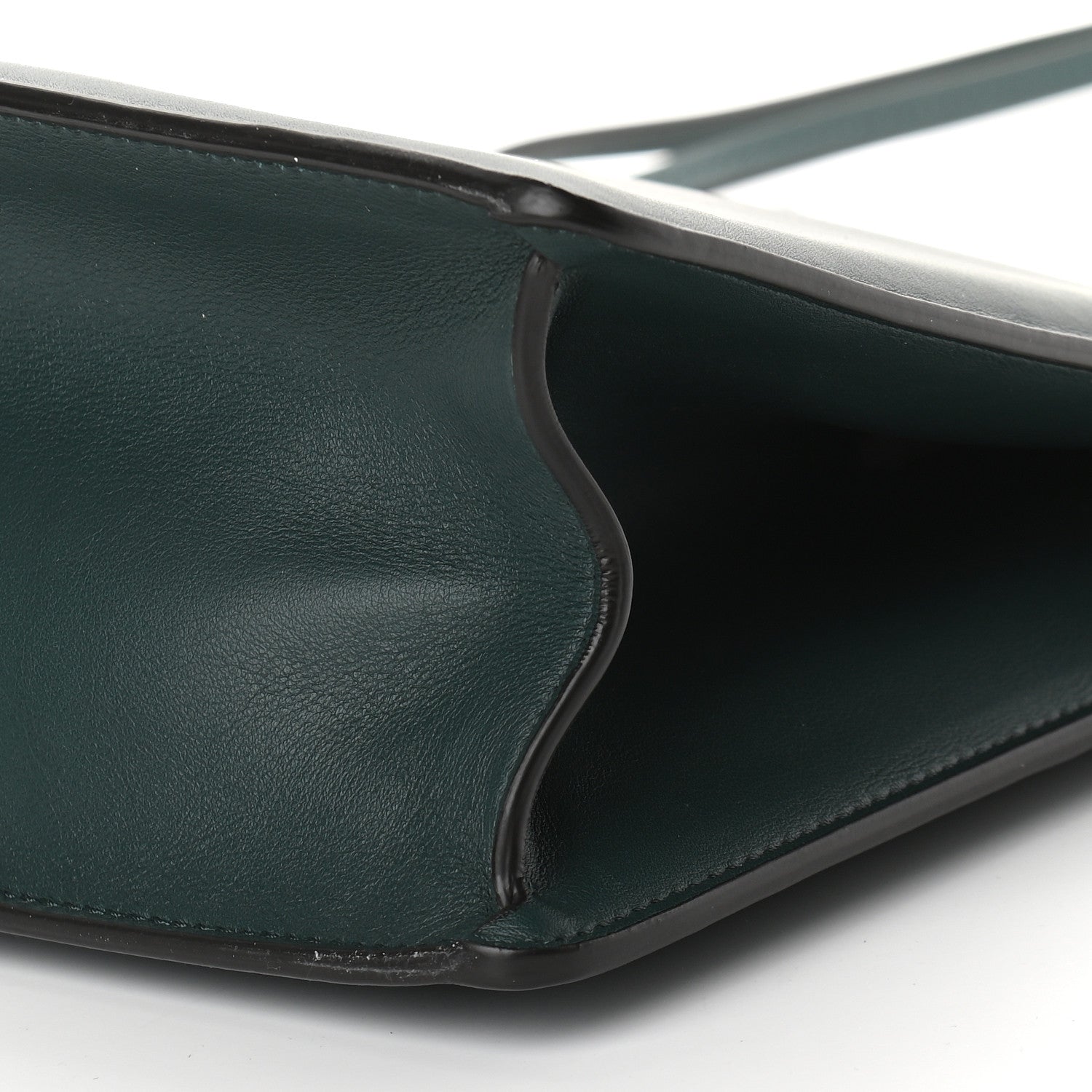 Celine Smooth Calfskin Medium Clasp Shoulder Bag Forest 10 of 10