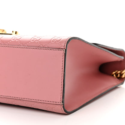 Gucci Guccissima Signature Medium Padlock Shoulder Bag Rose Baby Candy 10 of 14