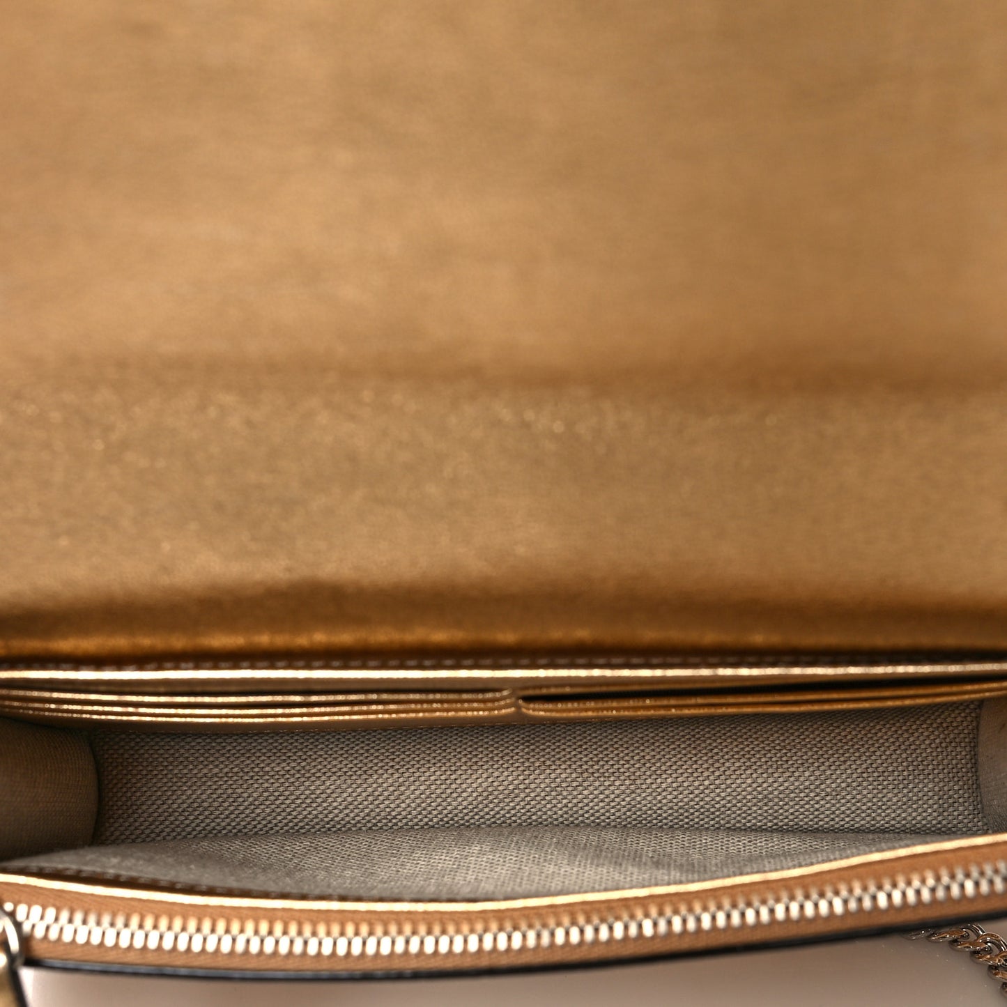 Metallic Calfskin Crocodile Embossed Palace Crossbody Light Gold