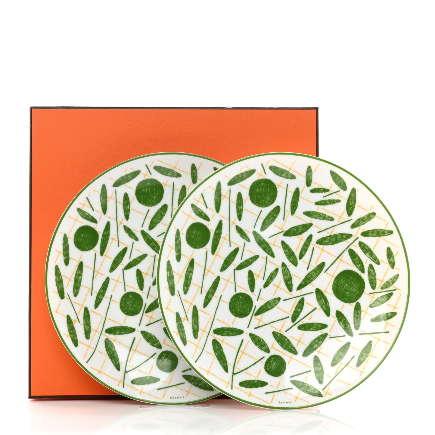 Porcelain A Walk In The Garden Dessert Plate Set of 2