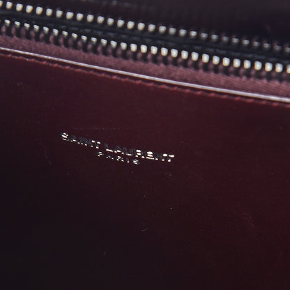 Saint Laurent Grained Calfskin Small Classic Sac De Jour Amaranto 11 of 11