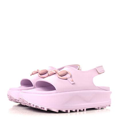 Gucci Soft Rubber Horsebit Touch Womens Strapped Sandals 40 Talc Pink 4 of 9