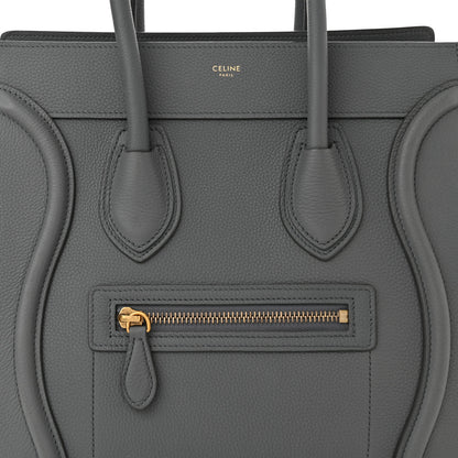 Celine Baby Drummed Calfskin Micro Luggage Kohl 9 of 11