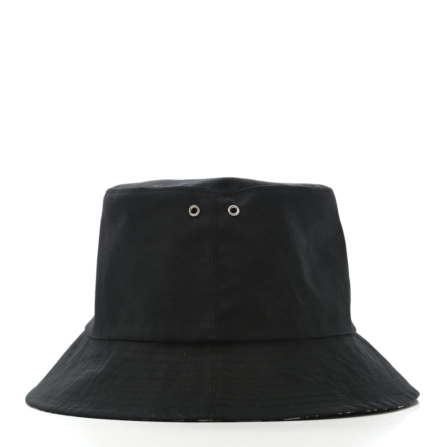 Polyester Cotton Oblique Teddy-D Brim Bucket Hat 57 Black