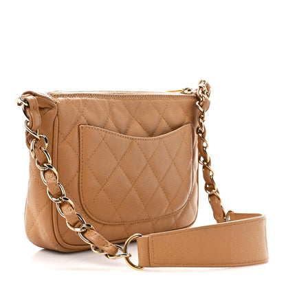 Chanel Caviar Quilted Timeless CC Shoulder Bag Beige 3 of 10