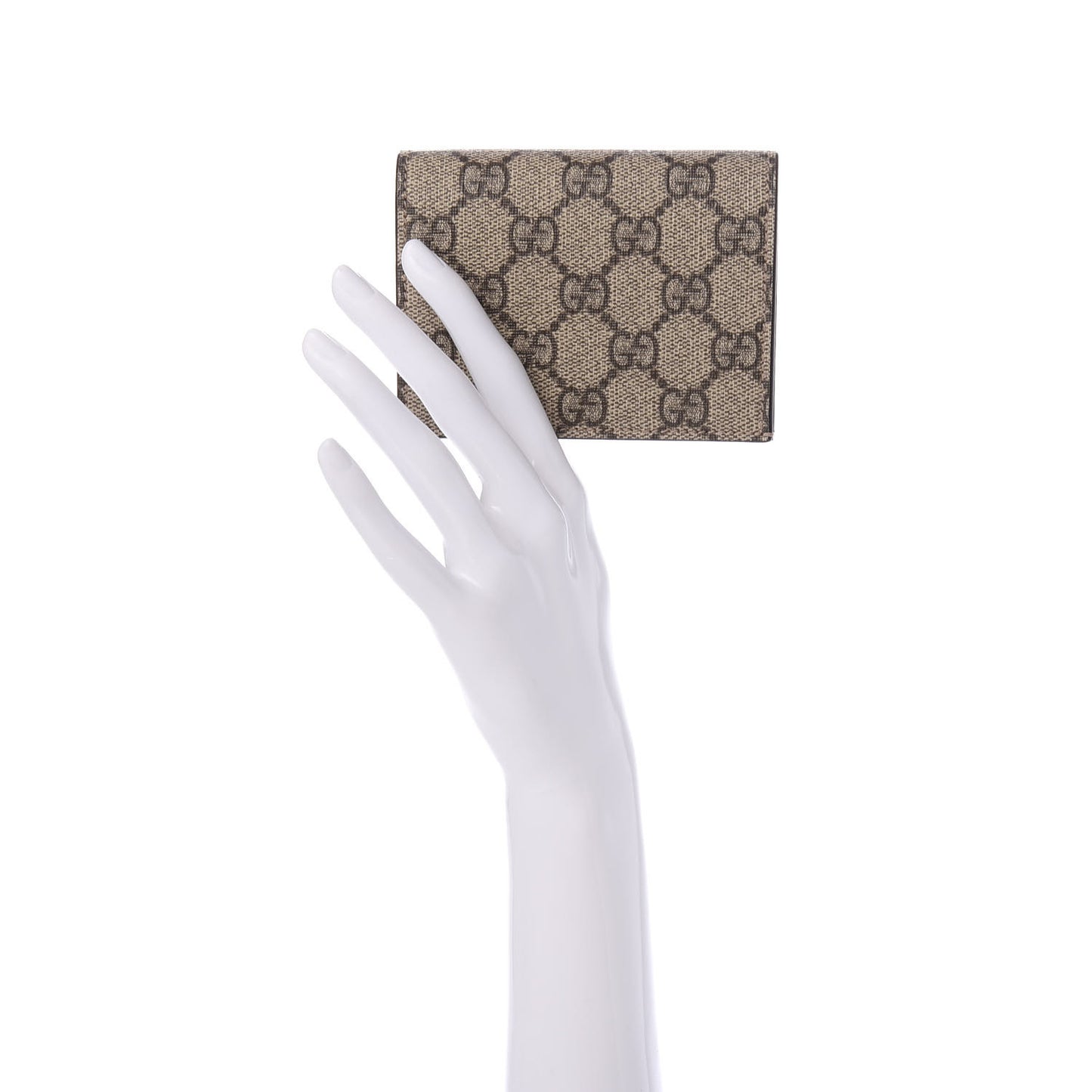 GG Supreme Monogram Card Case Beige