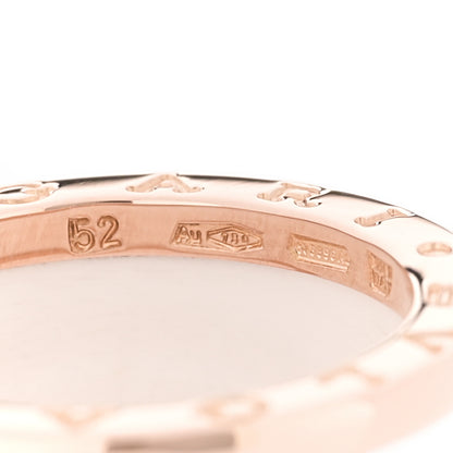 Bulgari 18K Rose Gold White Ceramic B.Zero1 Four-Band Ring 52 6 4 of 5
