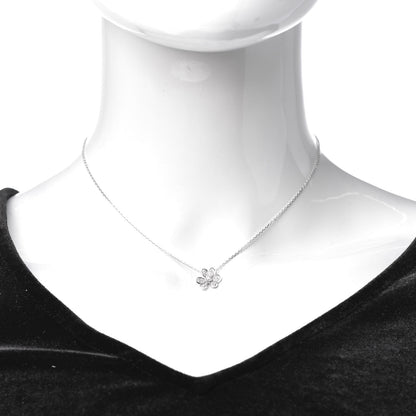 Van Cleef & Arpels 18K White Gold Diamond Mini Frivole Pendant Pave Necklace 2 of 6