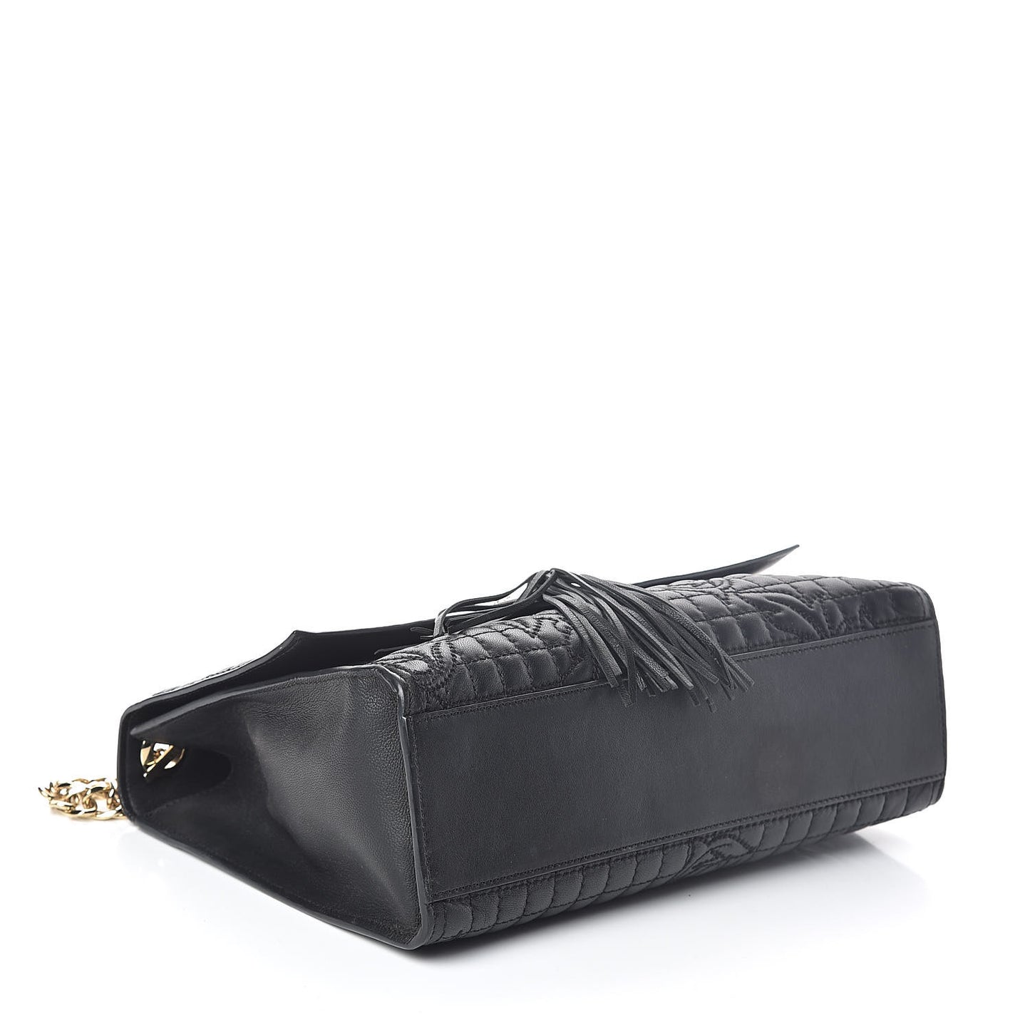 Nappa Barocco Quilted Vanitas Medea Shoulder Bag Black