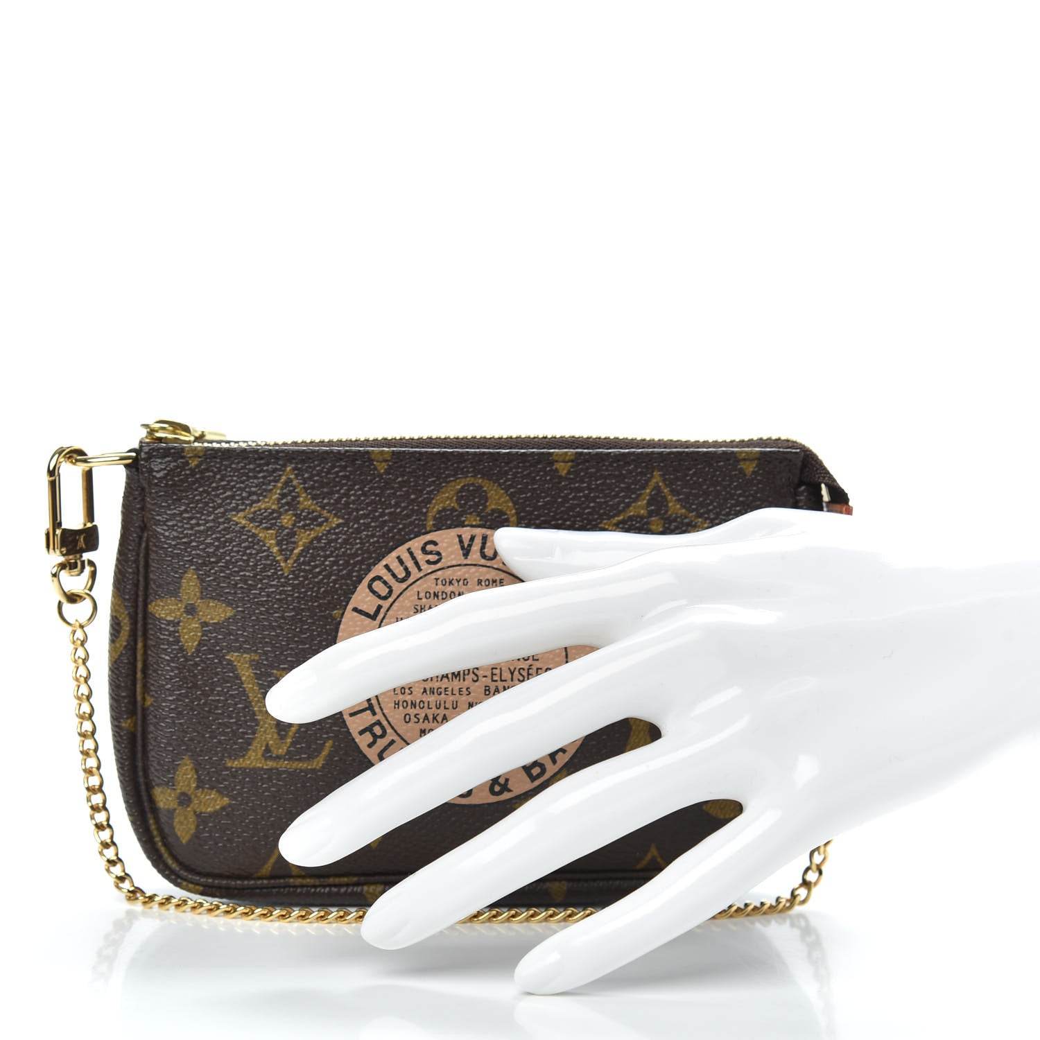 Louis Vuitton Monogram Complice Trunks and Bags Mini Pochette Accessories Beige 3 of 18