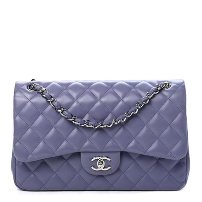 Chanel Lambskin Quilted Jumbo Double Flap Light Purple 1 of 9