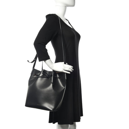 Mansur Gavriel Vegetable Tanned Calfskin Bucket Bag Black Ballerina 2 of 20