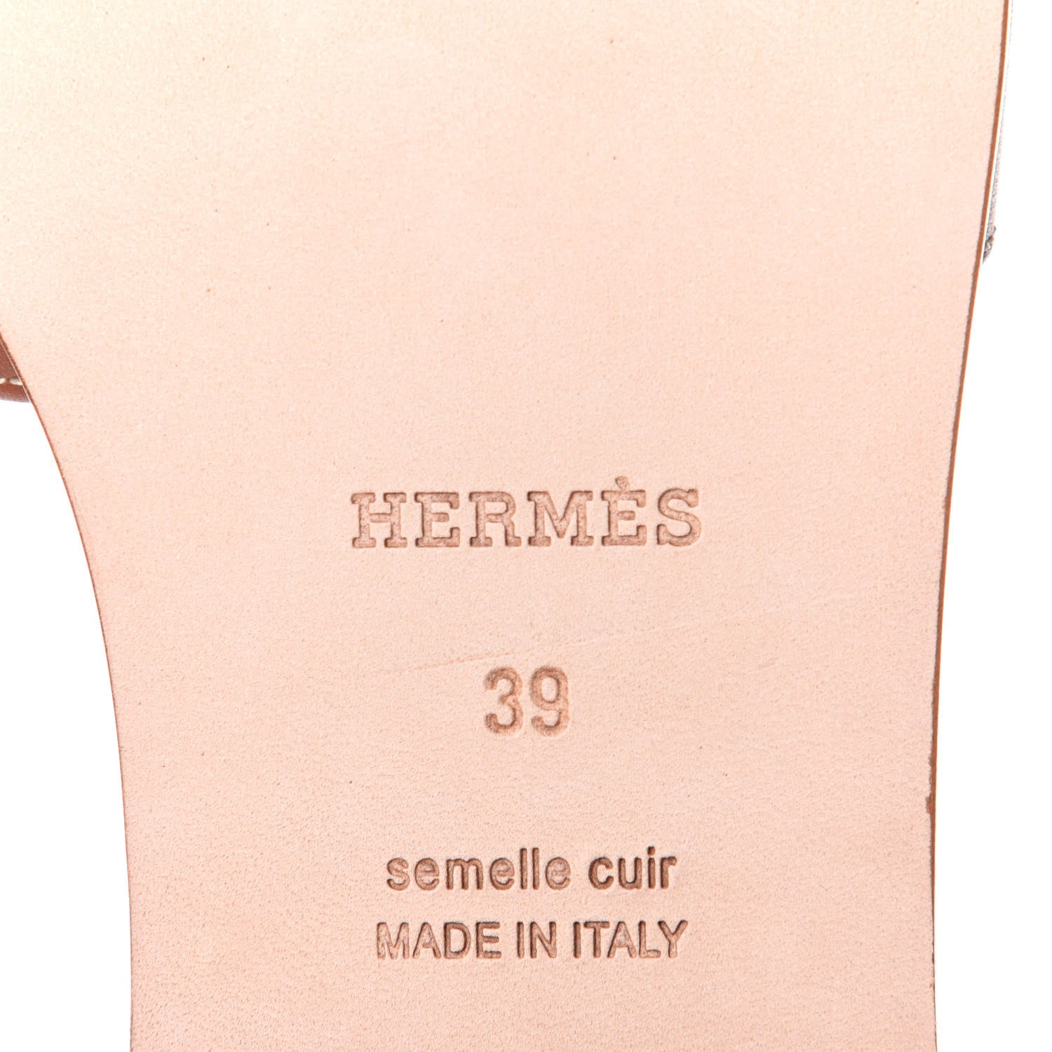 Hermes Box Calfskin Oran Sandals 39 Gold 8 of 11