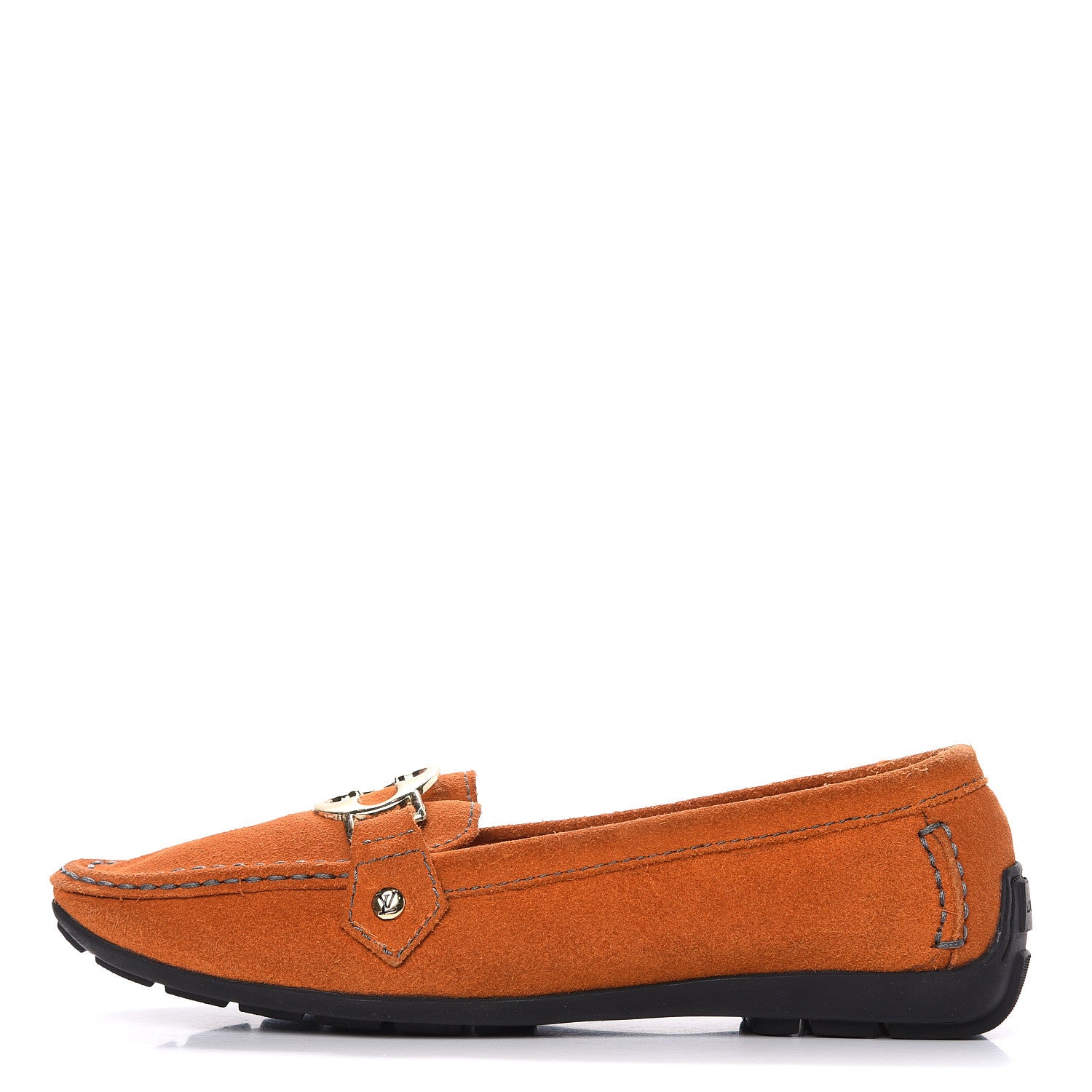 Louis Vuitton Suede Loafers 7 Orange 1 of 12