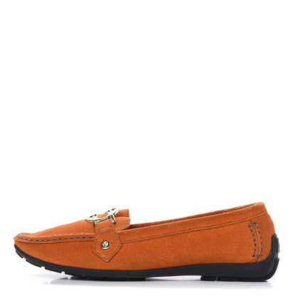 Louis Vuitton Suede Loafers 7 Orange 1 of 12