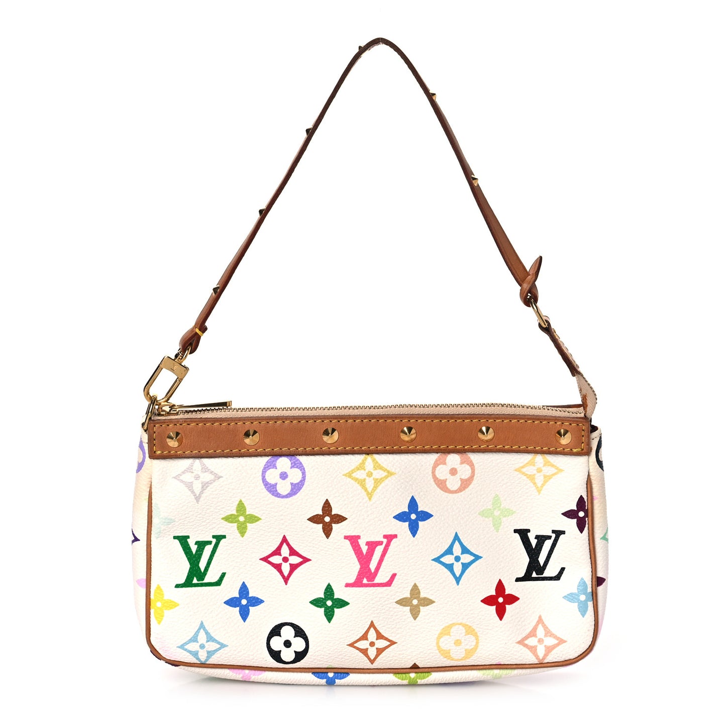 Monogram Multicolor Pochette Accessories White