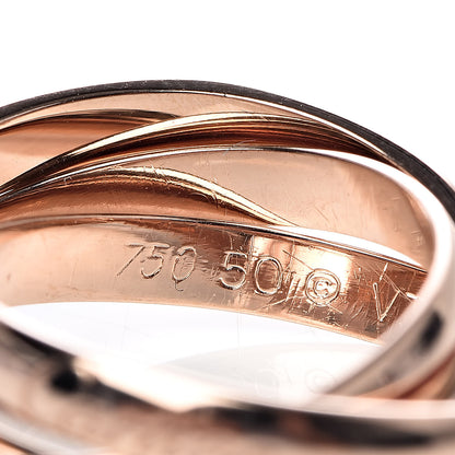 Cartier 18K Pink Gold Pink Sapphire Trinity Ring 50 5.25 5 of 5
