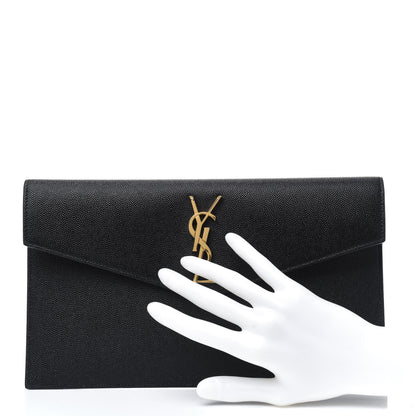 Saint Laurent Grain De Poudre Uptown Pouch Black 2 of 8