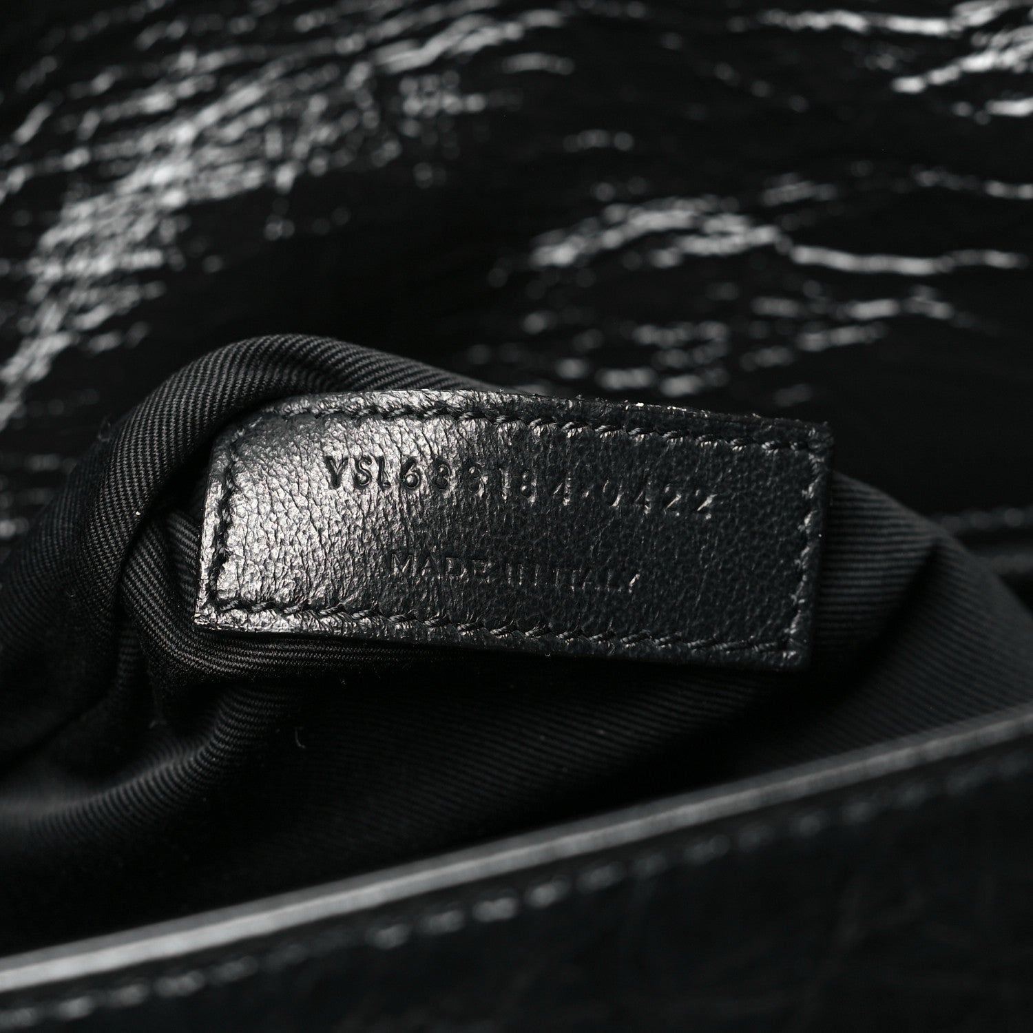 Saint Laurent Crinkled Calfskin Matelasse Monogram Medium Niki Chain Satchel Black 7 of 10