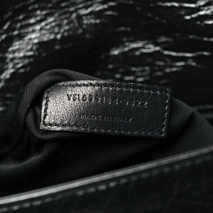 Saint Laurent Crinkled Calfskin Matelasse Monogram Medium Niki Chain Satchel Black 7 of 10