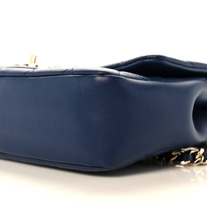 Chanel Lambskin Quilted Resin Bi-Color Chain Flap Bag Navy 10 of 14