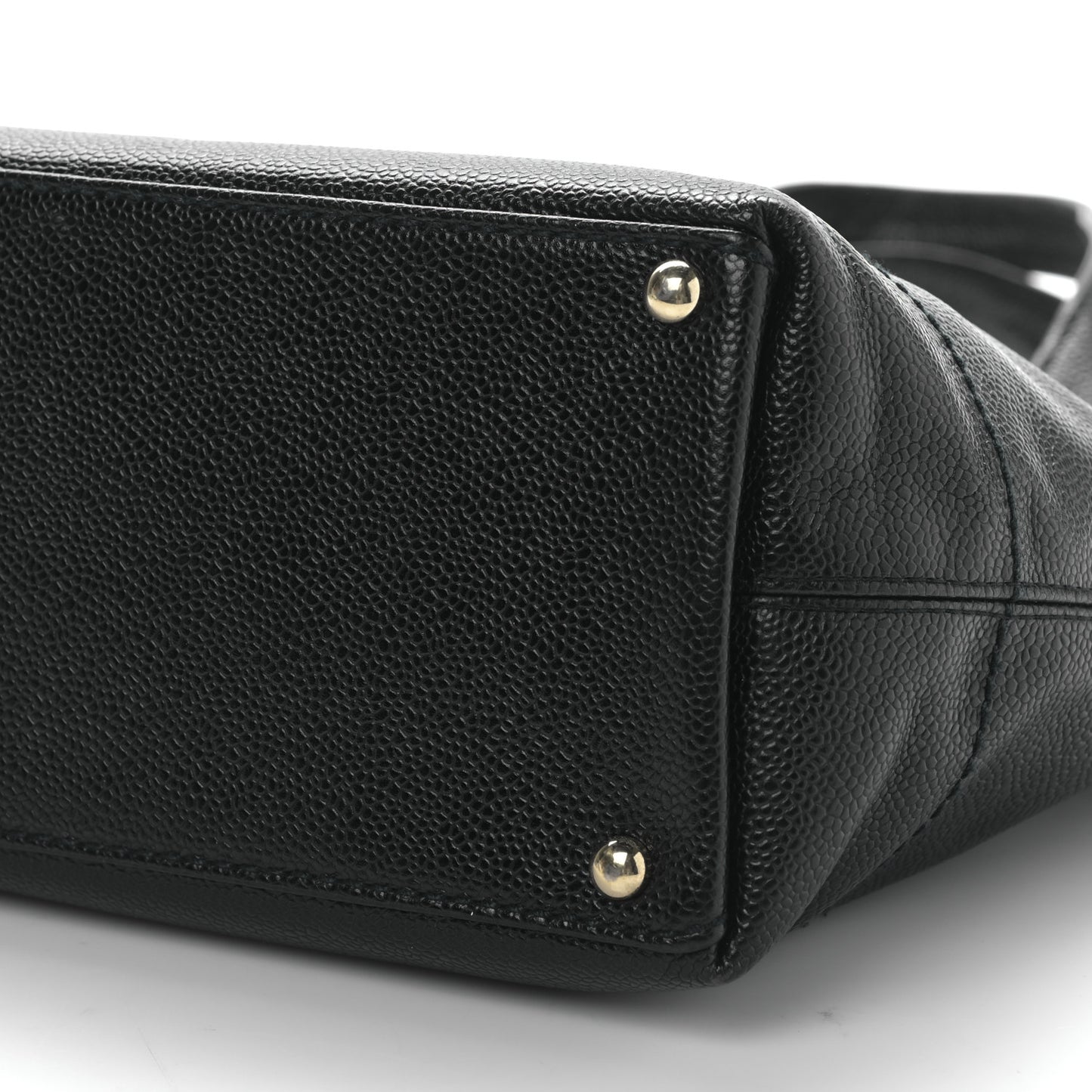 Caviar Wood CC Drawstring Bucket Bag Black