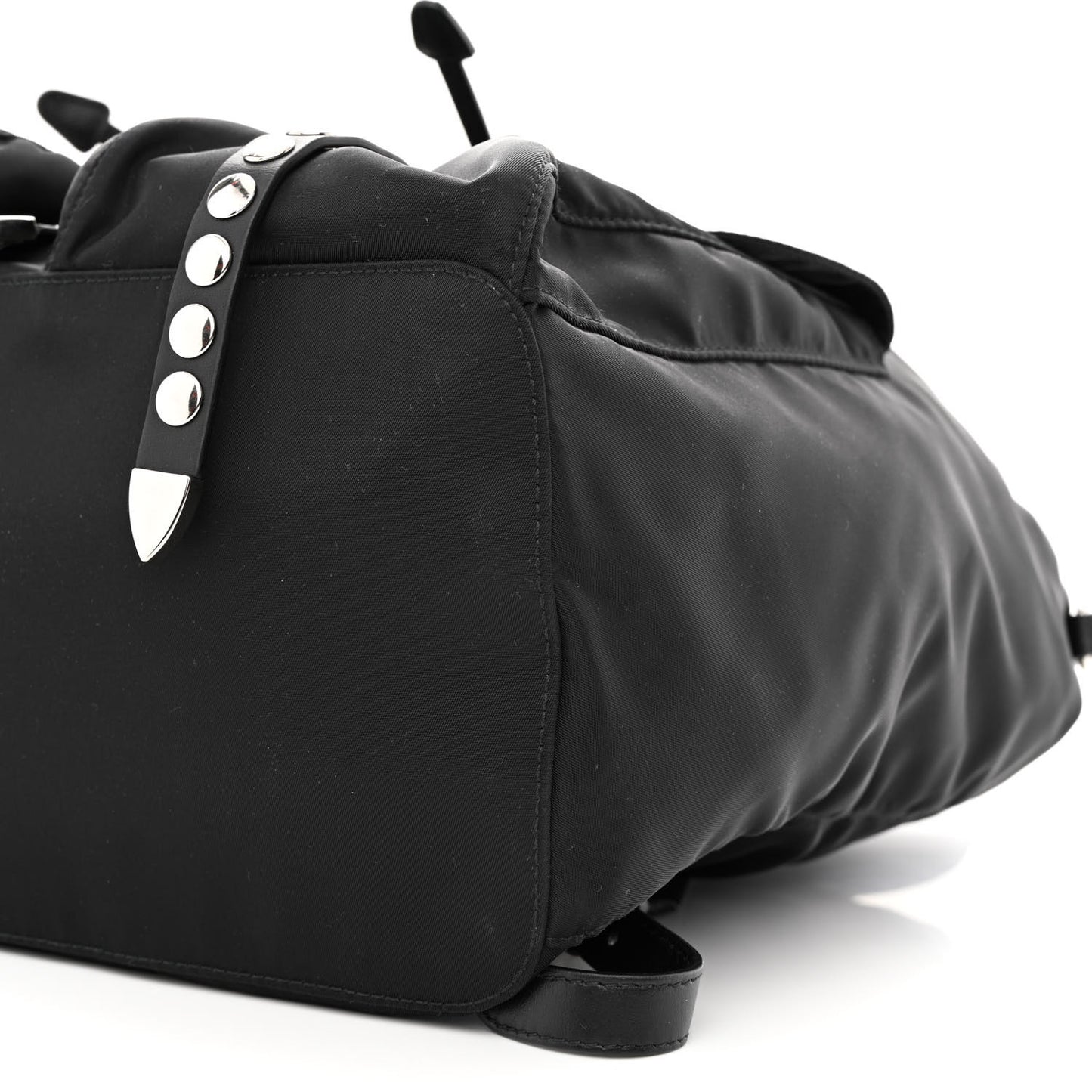 Nylon New Vela Studded Backpack Black