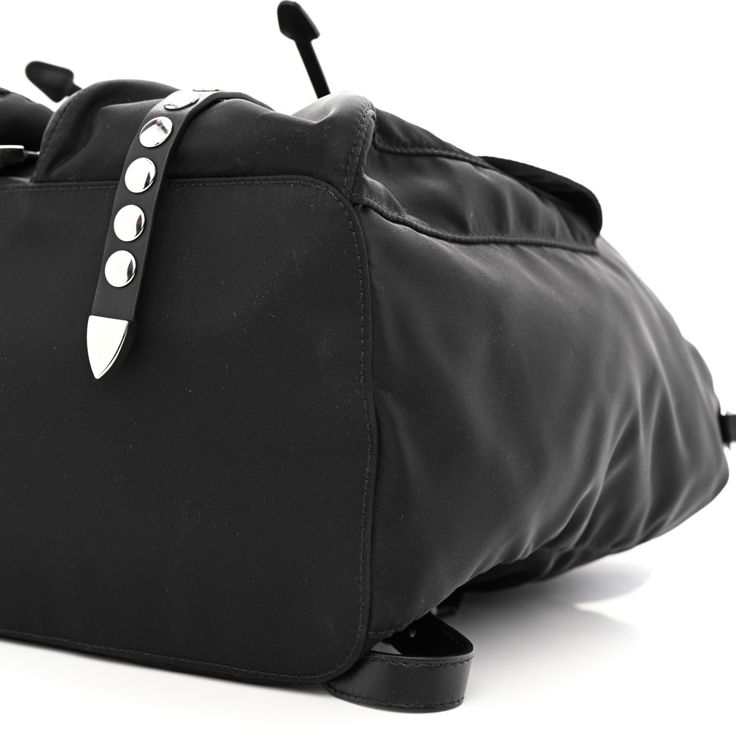 Prada Nylon New Vela Studded Backpack Black 11 of 12