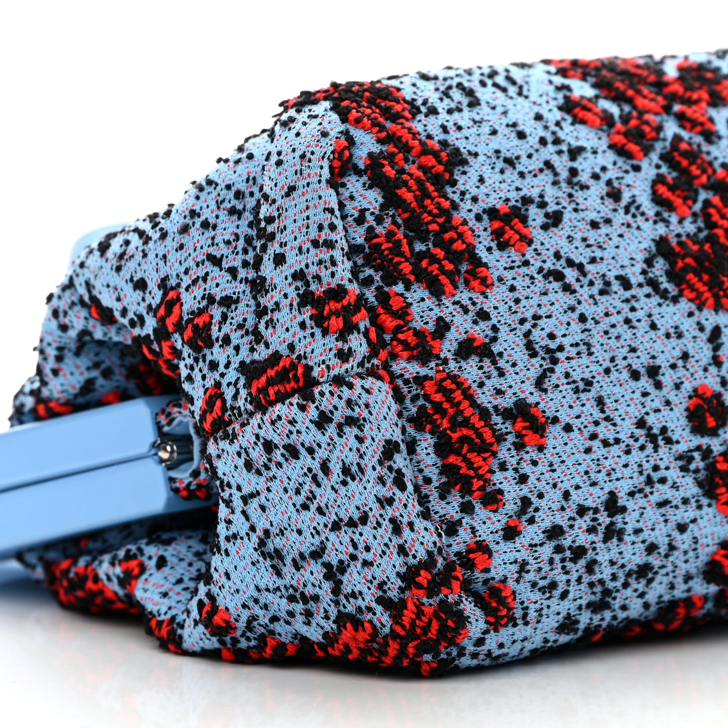 Textured Fabric Medium The Point Triangle Bag Red Blue