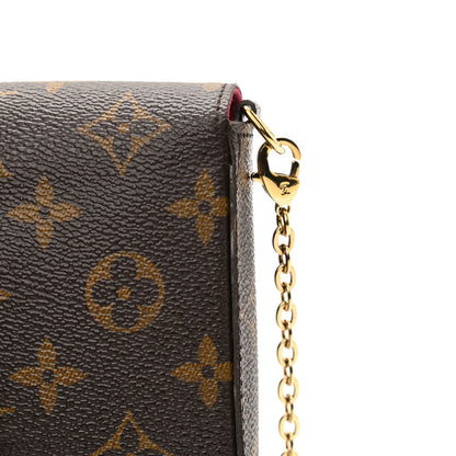 Louis Vuitton Monogram Pochette Felicie Chain Wallet Fuchsia 14 of 16