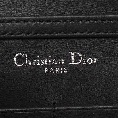 Christian Dior Metallic Patent Micro-Cannage Diorama Wallet on Chain Pouch Silver 6 of 8