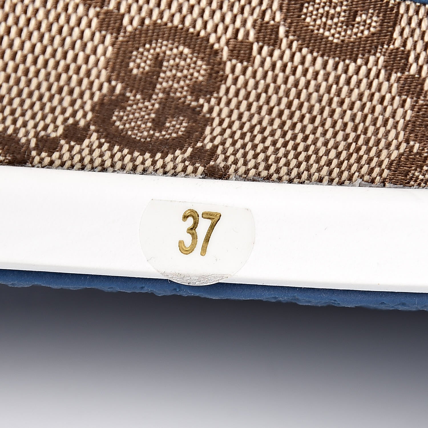 Gucci Monogram Ballet Flats 37 Blue 10 of 15