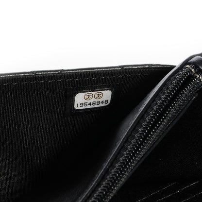 Chanel Lambskin Quilted Boy Wallet On Chain WOC So Black 9 of 9