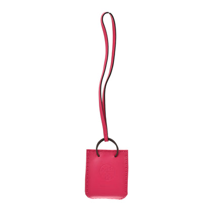 Hermes Milo Lambskin Swift Shopping Bag Charm Rose Mexico 1 of 4