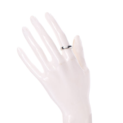 Cartier 18K White Gold 4mm Happy Birthday Band Ring 51 5.75 2 of 4