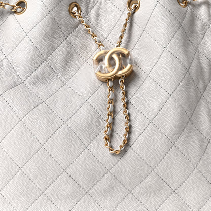 Chanel Caviar Quilted Medium Chanel 25 Handbag Light Gray 9 of 11